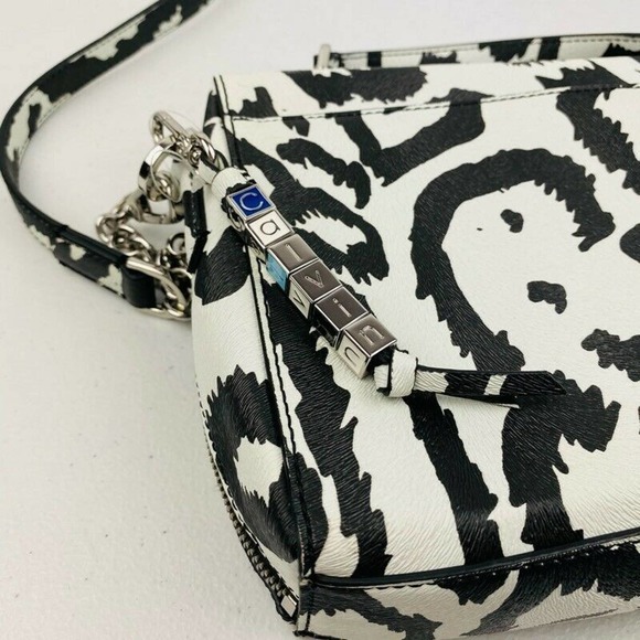 Calvin Klein Statement Series L Box Crossbody Shoulder Handbag Zebra NEW Black - Picture 4 of 8